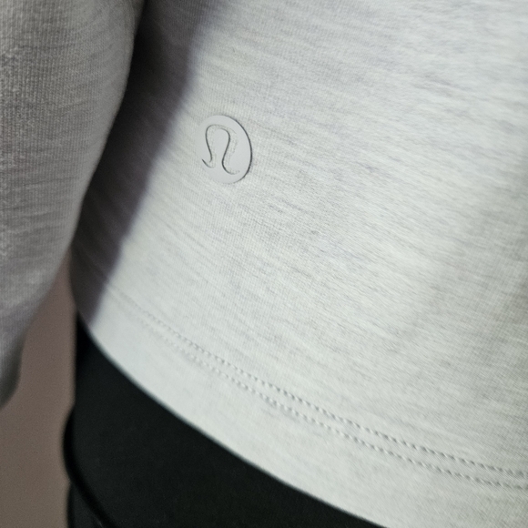 Lululemon Athletica tuck and gather gray pullover sweater top crew neck - Picture 7 of 12